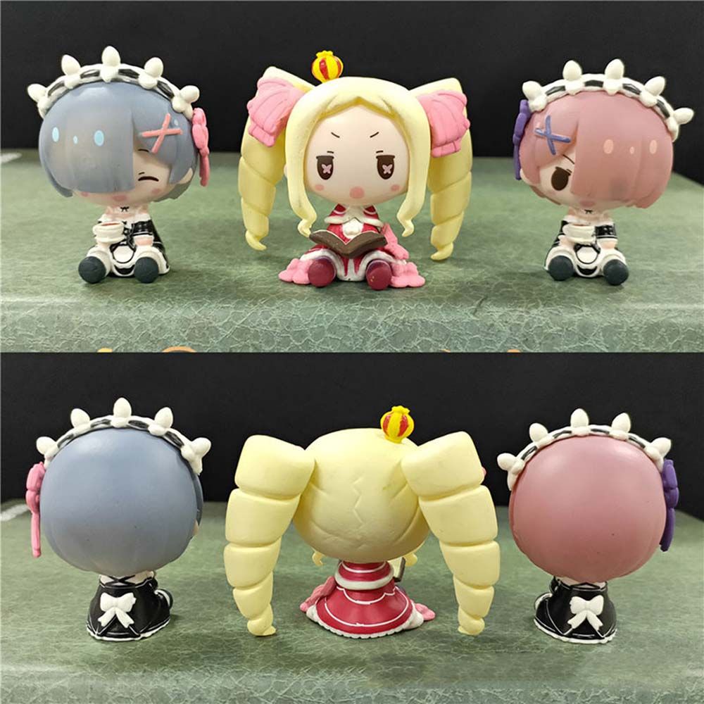 Set 7 Mô Hình Nhân Vật Emilia Rem Anime Re: Zero Dễ Thương Dùng Trang Trí