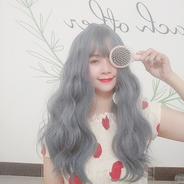 Tóc giả nguyên đầu xù giợn-freeship🥰-tặng lưới chùm tóc
