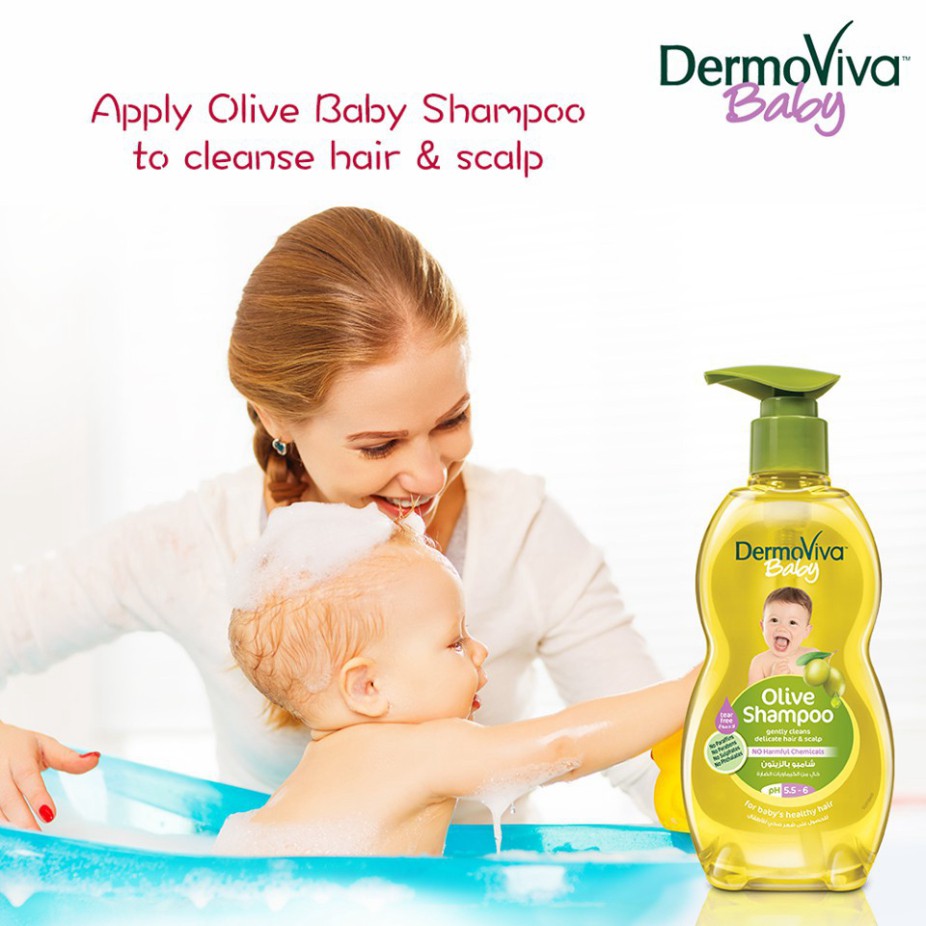 Dầu gội DermoViva chiết xuất Olive cho bé - Dermoviva Baby Olive Shampoo 200ml