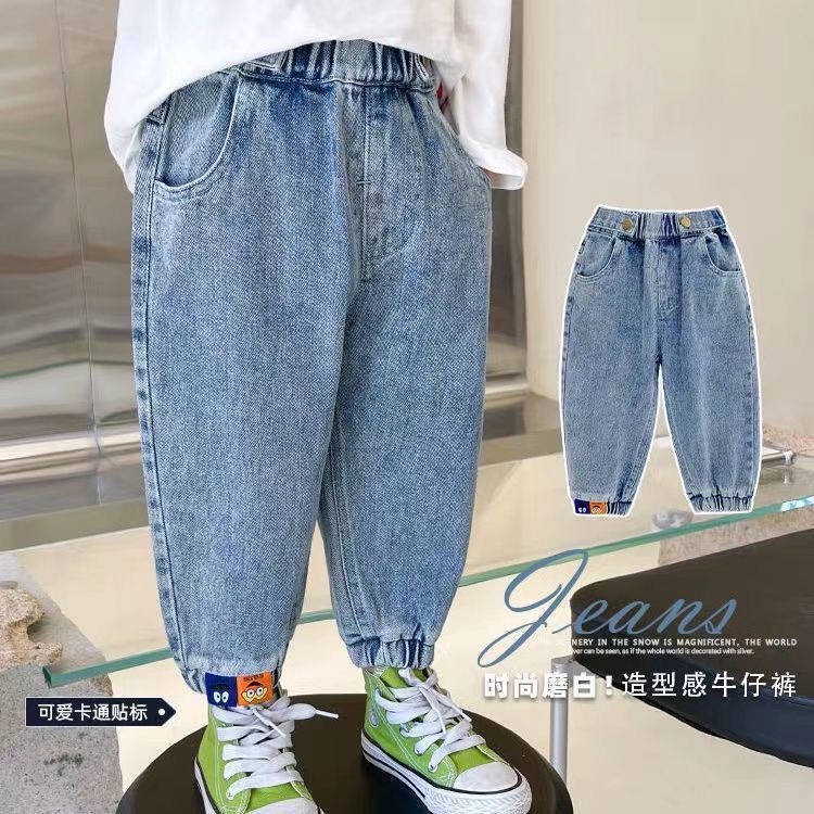 quần jean trẻ em Quần Jeans Dài Phong Cách Phương Tây Thời Trang Cho Bé