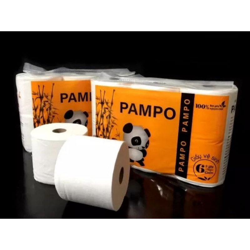Combo Lốc 6 Cuộn Giấy Vệ Sinh PAMPO 3 Lớp, Siêu Mịn, Siêu Dai