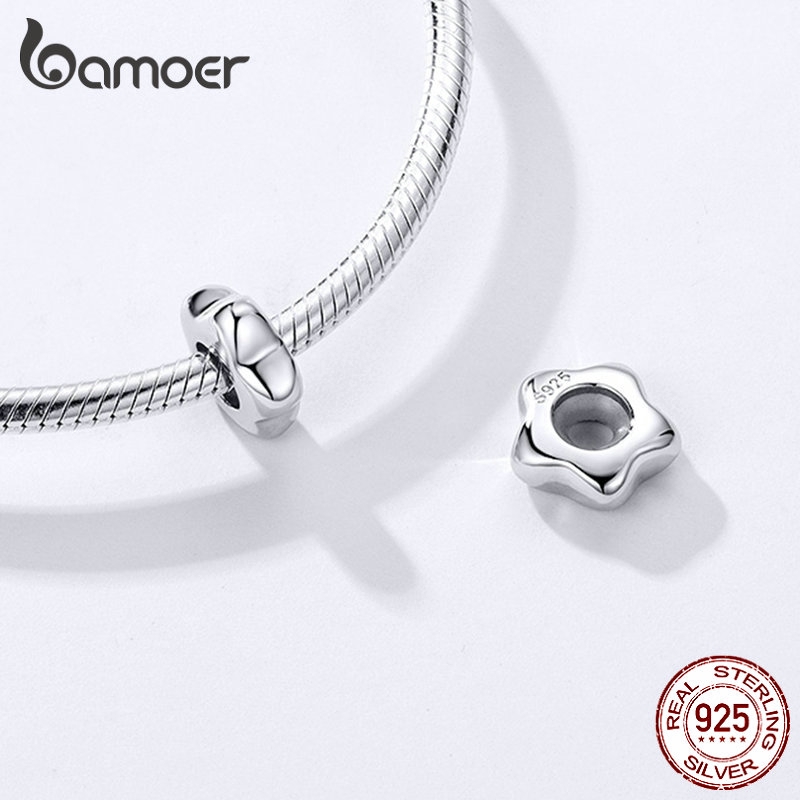 Hạt Phụ Kiện Bamoer Scc1168 Hình Ngôi Sao Năm Cánh Bạc 925