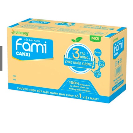 HỘP 1 LÍT SỮA ĐẬU NÀNH FAMI CANXI (1 LÍT)