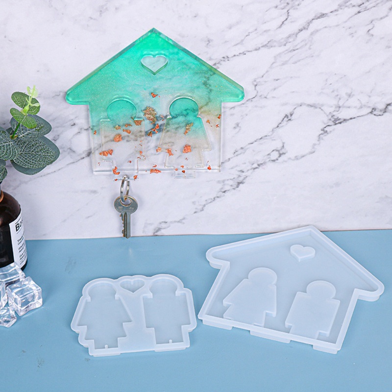 Khuôn Silicon Làm Mặt Vòng cổ / Móc Khóa Bằng Resin Epoxy DIY