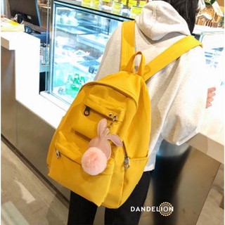 Balo thời trang nữ đi học seun - balo vải chống thấm hàn quốc thỏ bông xinh xắn giá rẻ racotbag