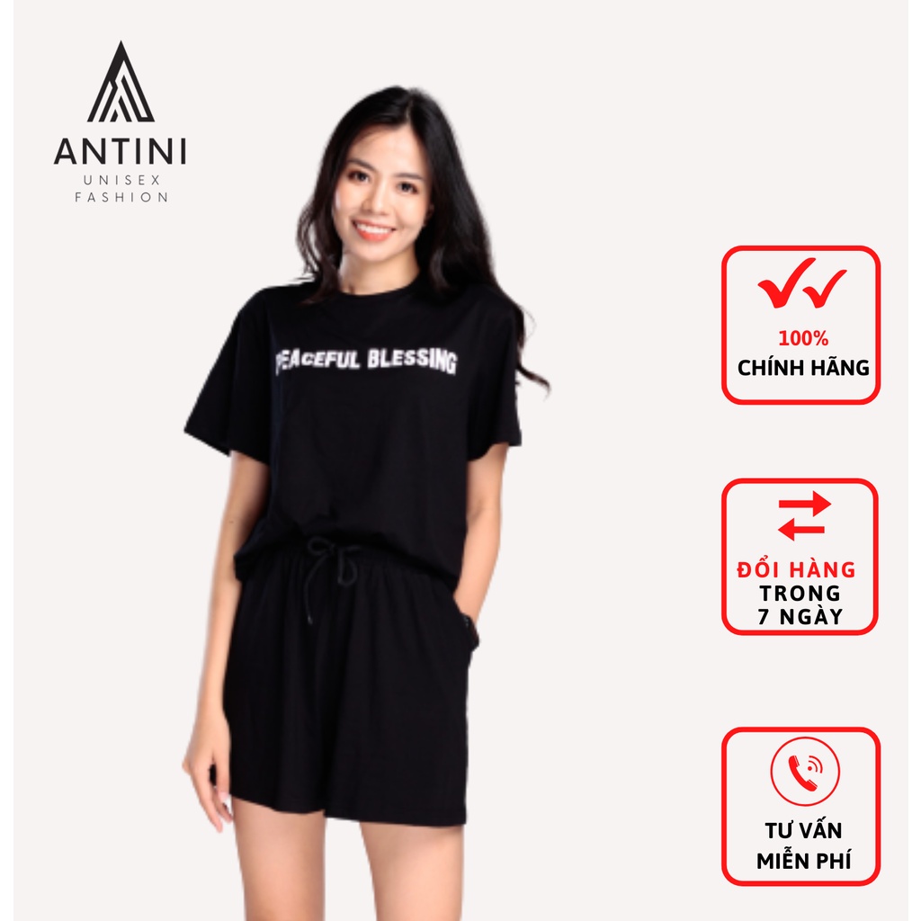 Set Thể Thao Nữ Cộc Tay Đồ Bộ Nữ Mặc Nhà Cổ Tròn Chất Thun Cotton 4 Chiều Antini BMN-PB03