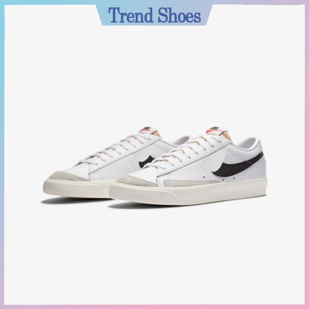 Giày N.i.k.e Blazer Low 77 Vintage Đen Trắng Đế Cao 3cm Phù Hợp Mọi Outfit