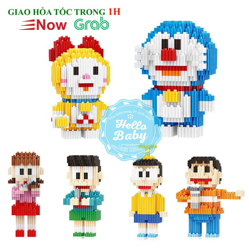 Combo 6 nhân vật xếp hình Doraemon và các bạn - Lego Doraemon