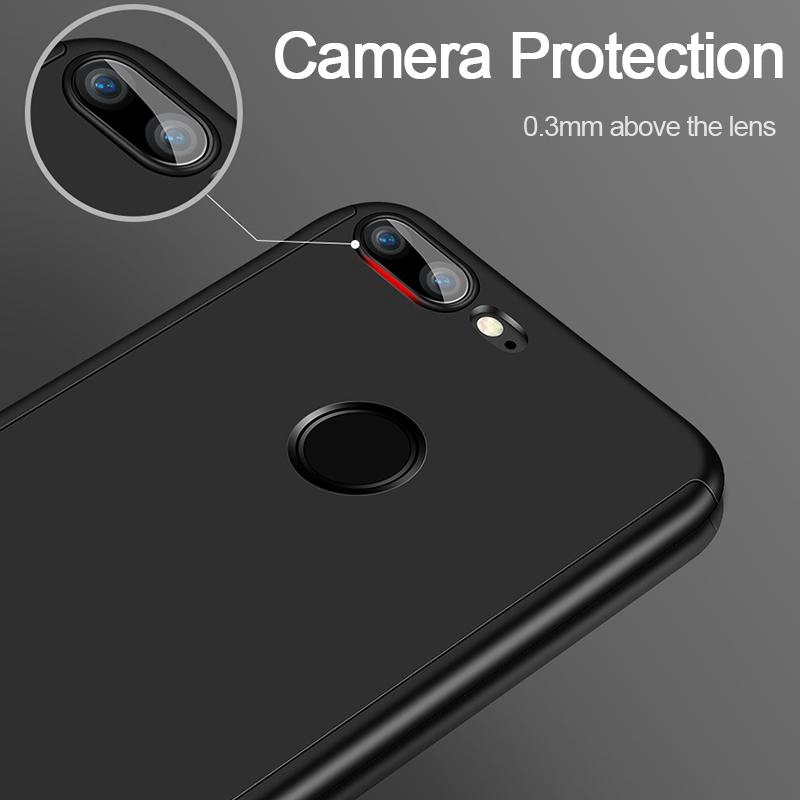 Ốp điện thoại kèm kính cường lực bảo vệ màn hình toàn diện 360º cho Huawei Nova 3e Nova 3i 3 Nova 4e 4 5 Nova 5i 5i Pro