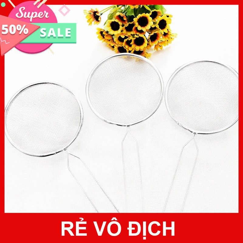 [XÃ KHO] DỤNG CỤ VỢT RAY, LỌC DẦU CÁN DÀI 25cm - LỖ NHỎ 10cm [HCM]