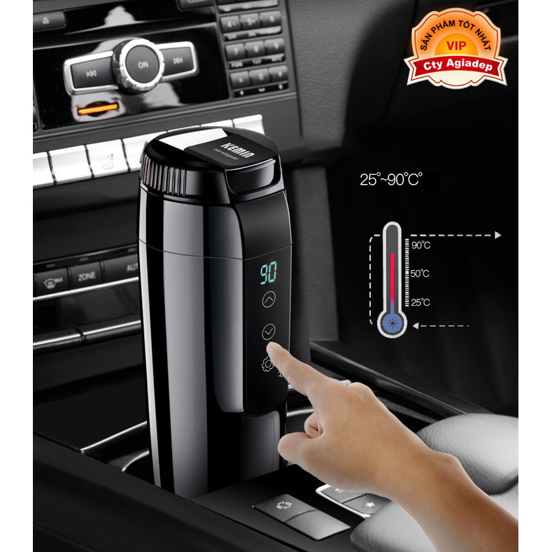 Bình đun nước nóng trên xe hơi oto KEMIN 350 pha sữa mỳ tôm cafe