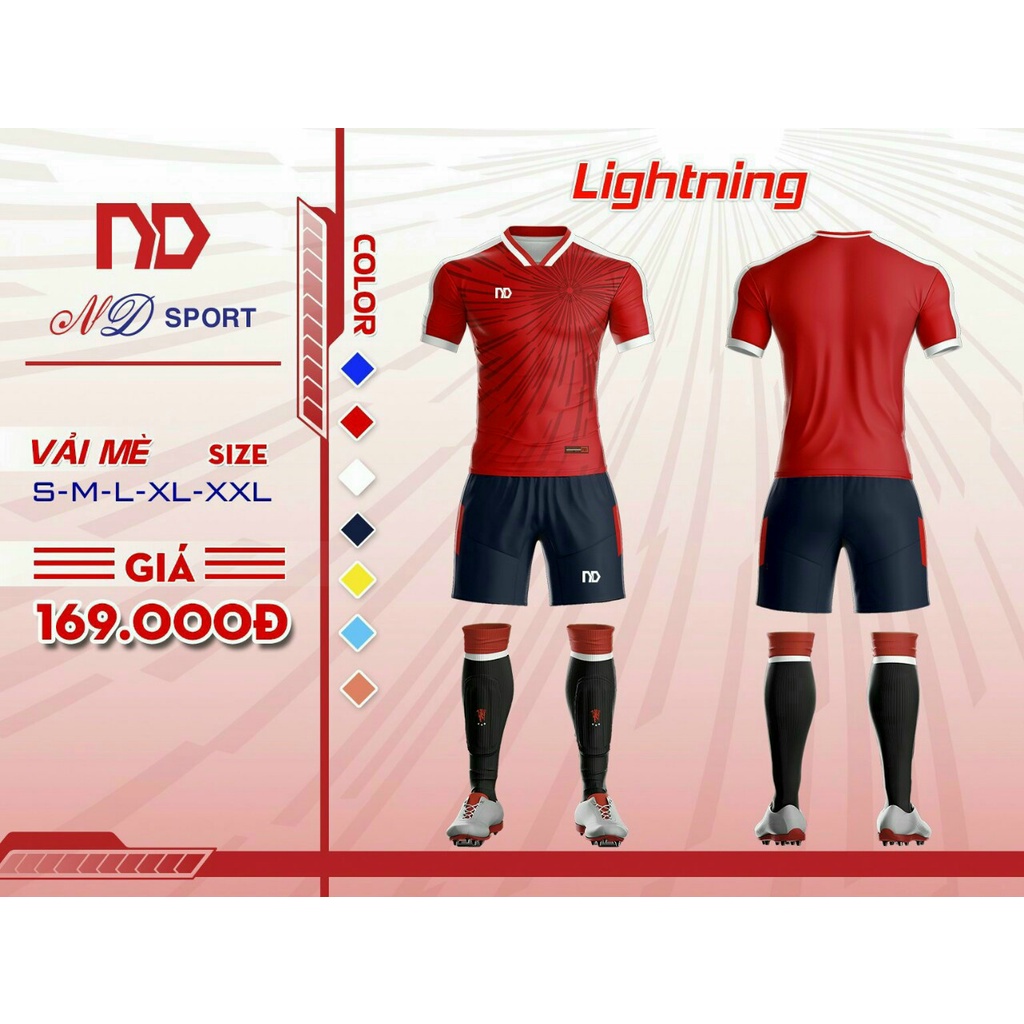 Bộ Quần Áo Đá Banh Vải Mè Mẫu Không Logo