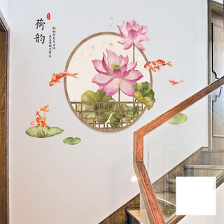 (HCM) Decal dán tường Tranh Hoa sen mẫu 11 trang trí nhà cửa siêu đẹp, sáng tạo -decalhcm