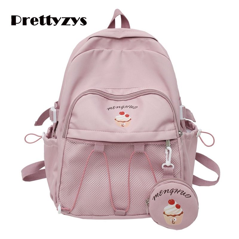 Balo đi học Prettyzys sức chứa lớn 15.6 inch phong cách Hàn Quốc 2022 cho nữ tuổi teen