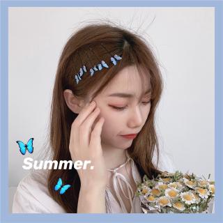 Kẹp tóc hình bươm bướm màu xanh dương phong cách Hàn Quốc dành cho nữ