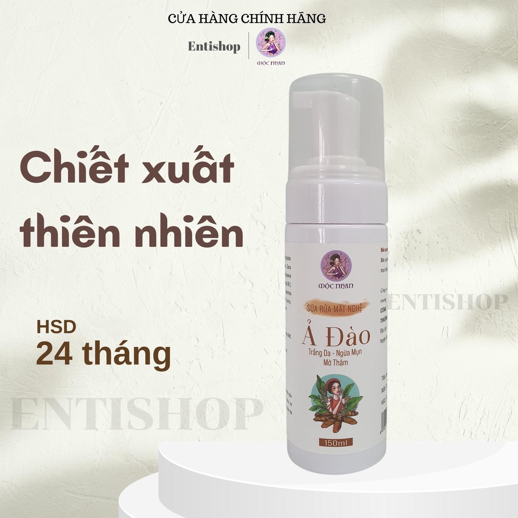 Sữa rửa mặt nghệ Ả Đào trắng da, ngừa mụn, mờ thâm MỘC NHAN 150ml
