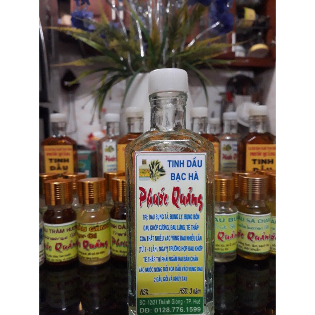 Tinh dầu Bạc Hà  -QUẾ - SẢ CHANH  thiên nhiên thơm phòng, giải cảm, đuổi côn trùng: chai 50ml