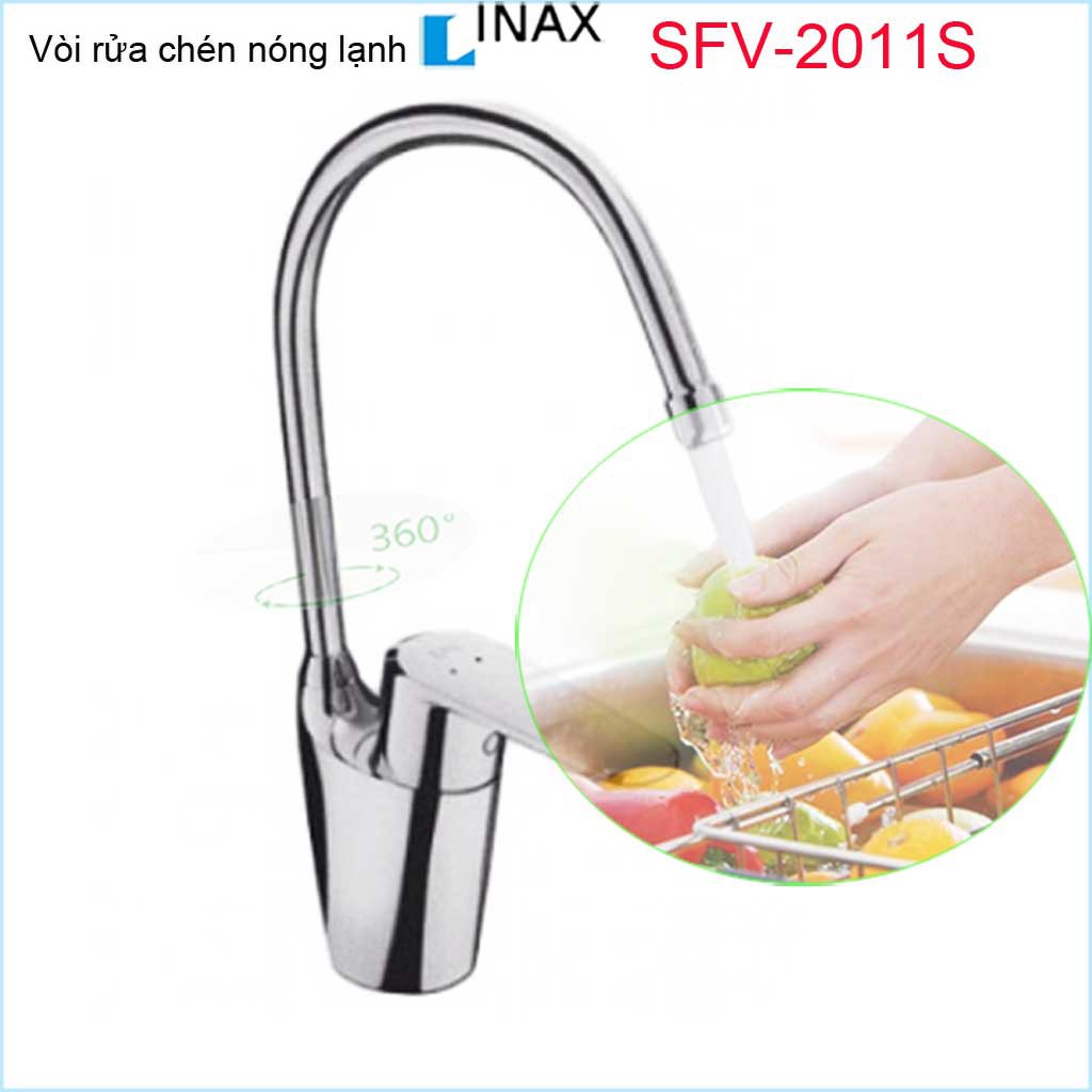 Vòi bếp nóng lạnh, vòi rửa chén bát nóng lạnh, vòi chậu Inax chính hãng Nhật Bản SFV-2011S