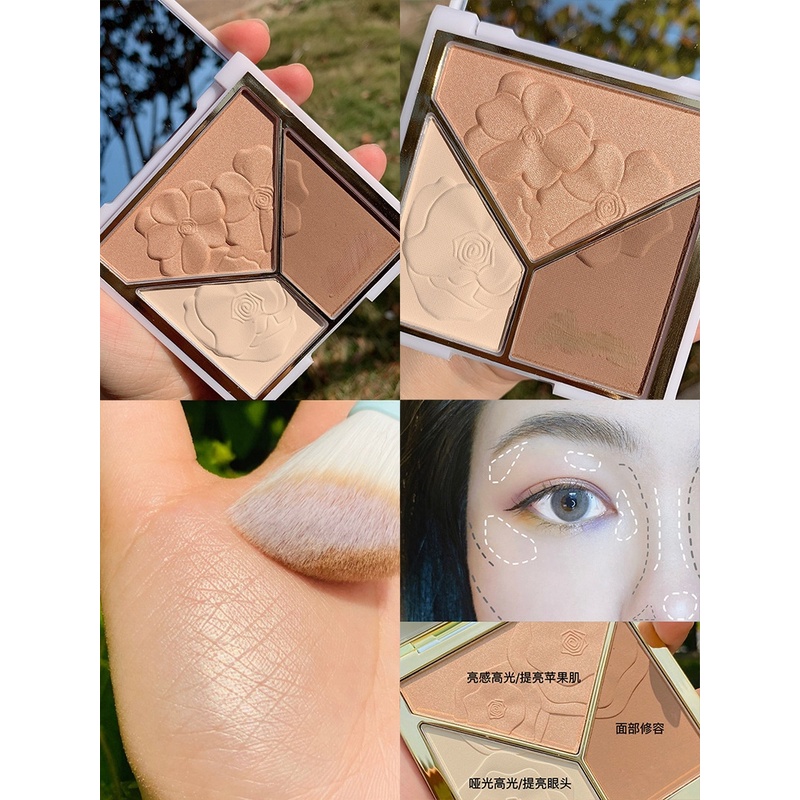 Bảng Phấn Mắt / Má Hồng Tự Nhiên Không Nhòe Độ Bóng Cao