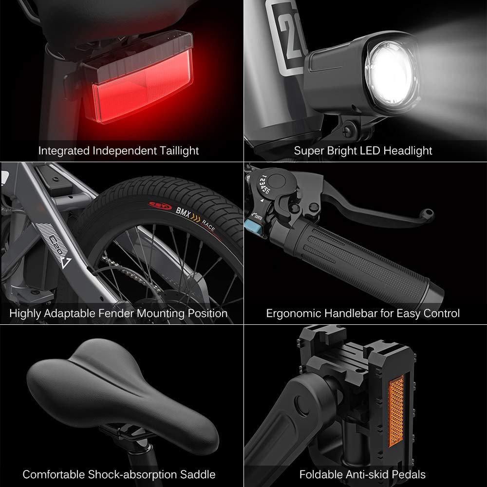 Xiaomi Himo Z20 xe đạp gấp trợ lực điện - Màu xám