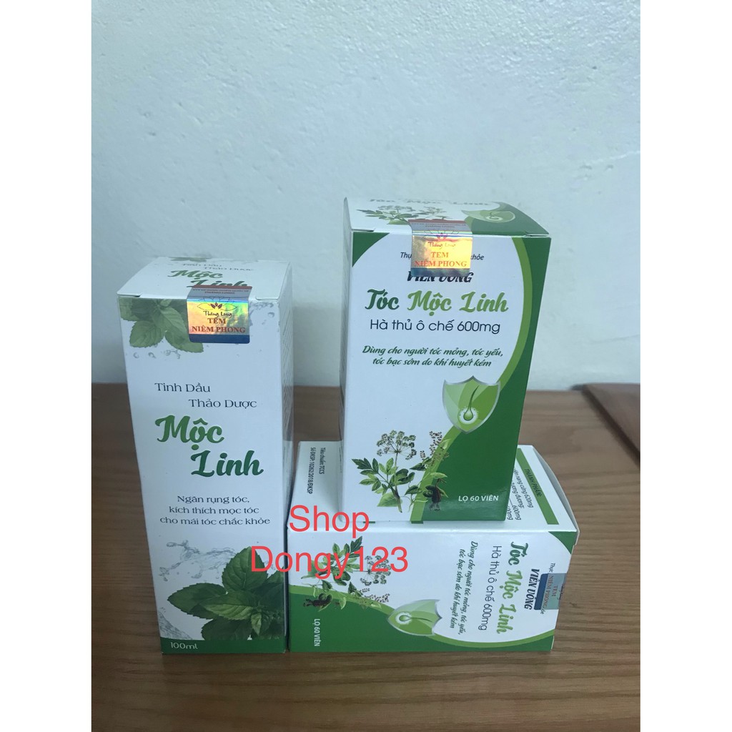 Combo Tóc Mộc Linh: 1 TINH DẦU XỊT MỘC LINH và 2 VIÊN UỐNG MỘC LINH