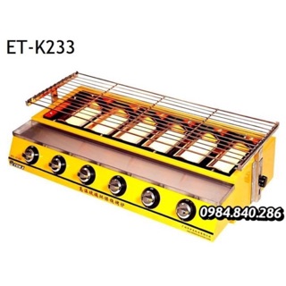 Bếp nướng gas 6 đầu đốt - Bếp nướng bằng ga 6 trụ ET-K233