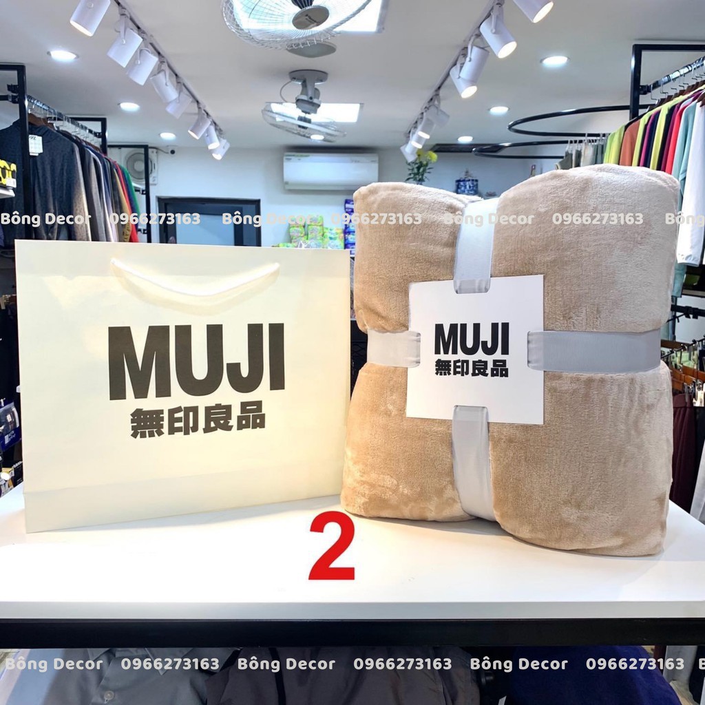 [Hàng Loại 1] Chăn Lông Tuyết Muji Cao Cấp Chuẩn Loại 1- Hàng Y Hình