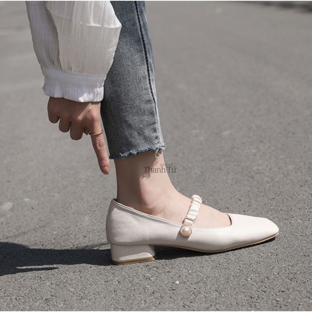🔥Ảnh thật🔥Giày Vintage Mary Jane Quai Nhún Hàn Quốc❄Giày Búp Bê Đế Bệt Phong Cách Lolita Nhật Bản❄Đế Cao 3P | BigBuy360 - bigbuy360.vn