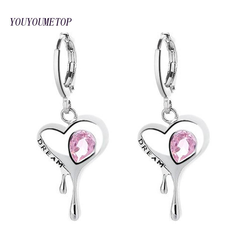 Khuyên Tai Hình Trái Tim Bằng Đá Lava Thời Trang Cho Nữ