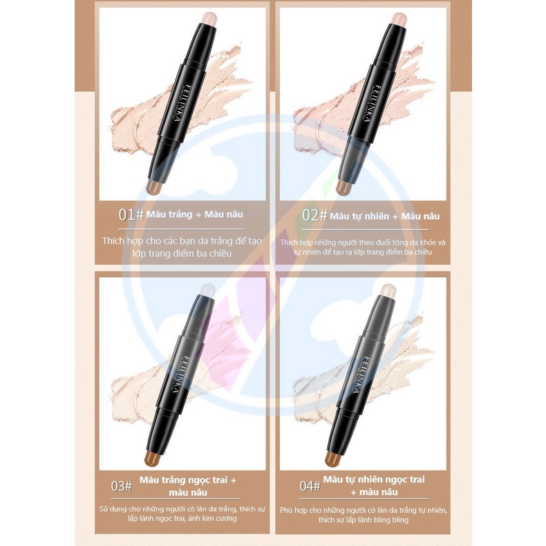 Bút 2 Đầu Tạo Khối & Bắt Sáng MayCreate Contour & Hi-Light Stick