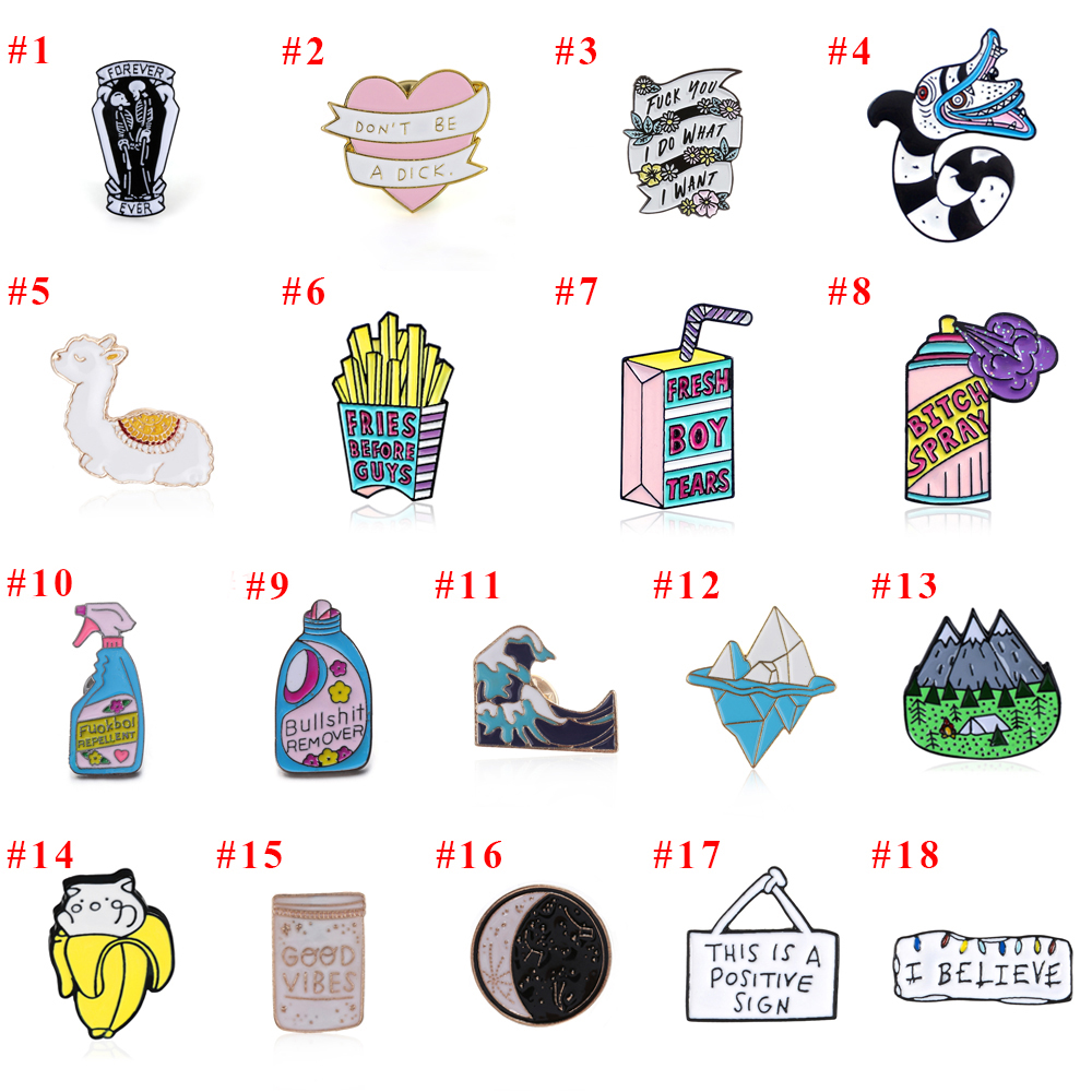 Trâm Cài Áo Denim Tráng Men Hình Động Vật Hoạt Hình Dễ Thương Dùng Làm Quà Tặng Cho Bé