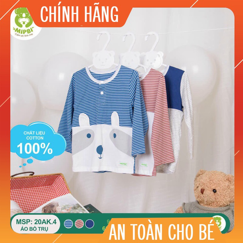 Áo Lẻ Thu MIPBI - 100% COTTON - Mềm Mại, Thấm Hút Cho Bé. Áo MIPBI Cổ Chui. [Hàng Chính Hãng MIPBI]
