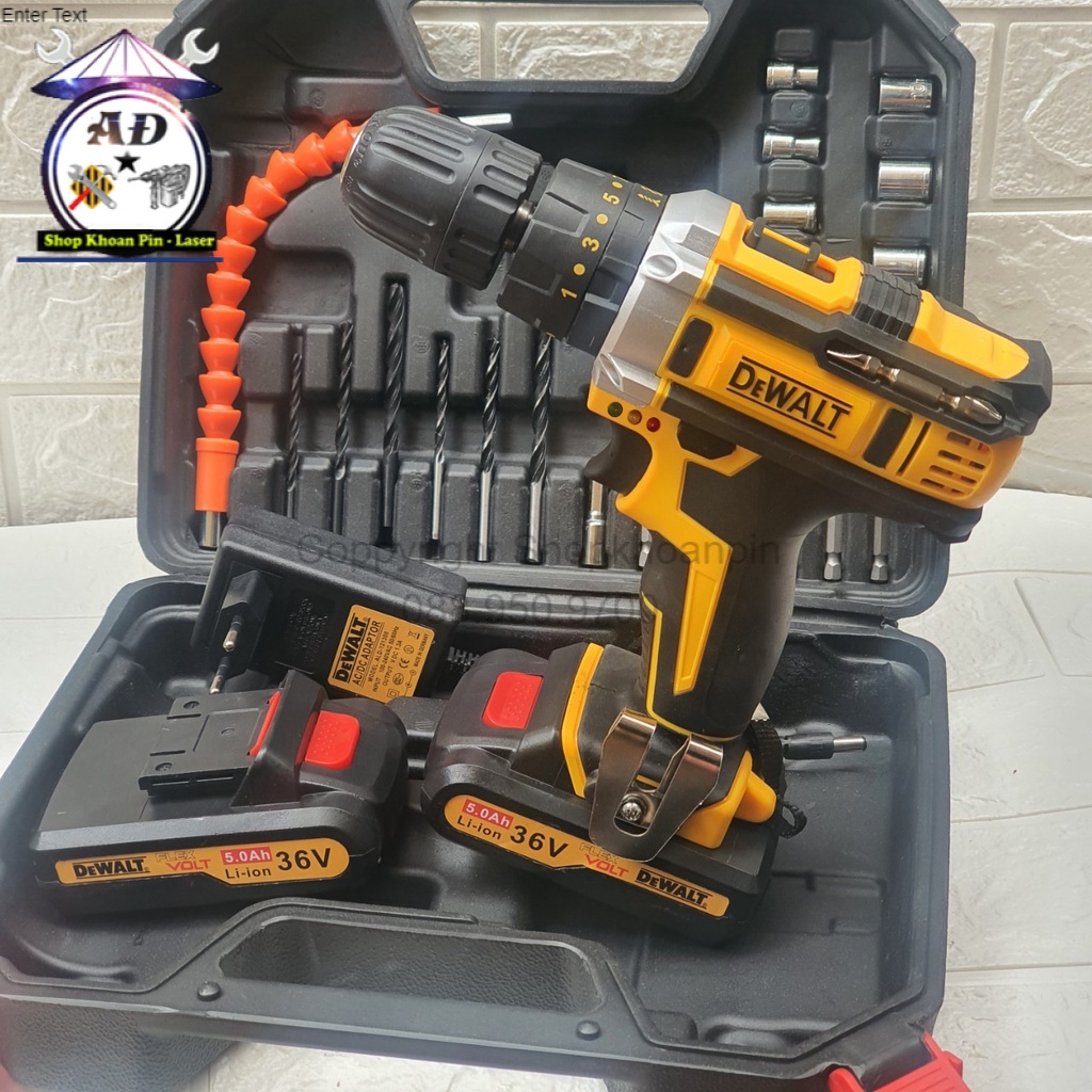 Máy khoan pin Dewalt 36V, khoan tường khoan bê tông,khoan sắt 3 chức năng lõi đồng dễ dàng sử dụng cho còn việc gia đình