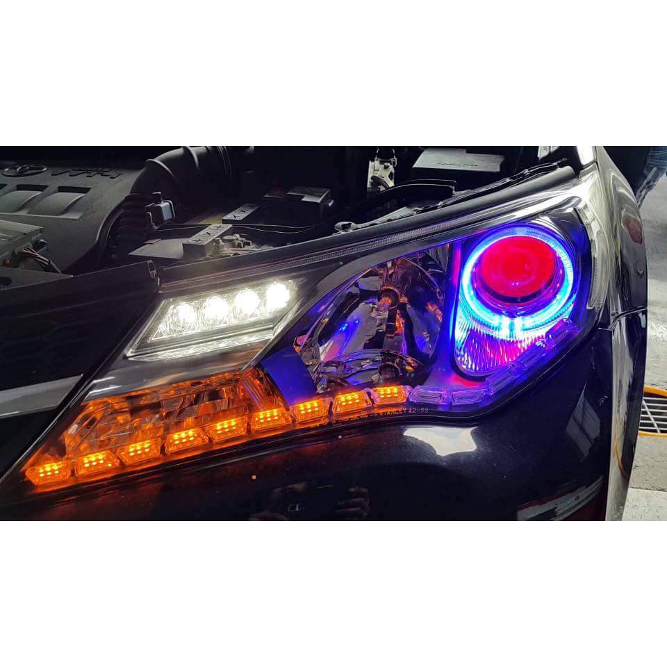 Bộ 2 Dây Đèn Pha Lê Có Đèn Tín Hiệu DRL Cho Xe Hơi