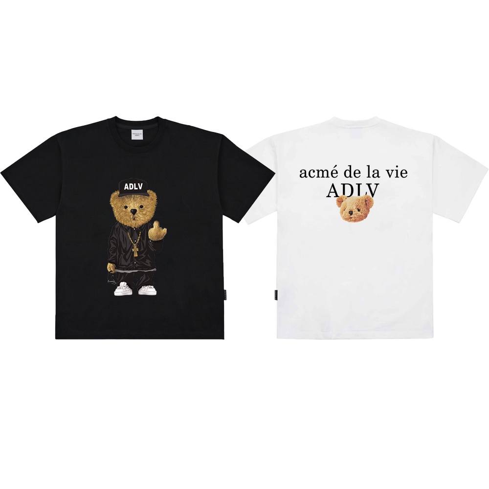 Áo Thun Cotton Tay Ngắn Oversize In Hình Gấu Thể Thao Acmedelavie Thời Trang Unisex