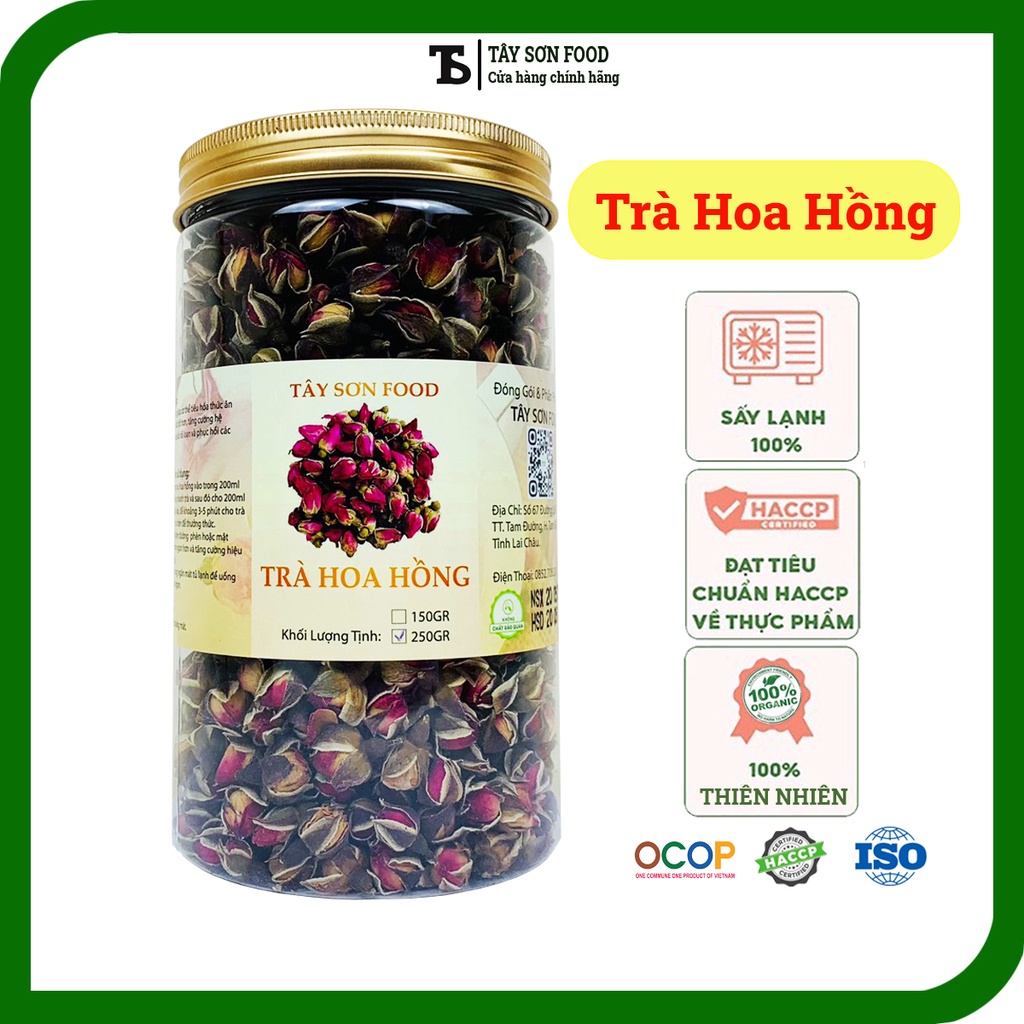 HŨ 250GR Trà Nụ Hoa Hồng Sấy Khô Thơm Thượng Hạng - Tây Sơn Food