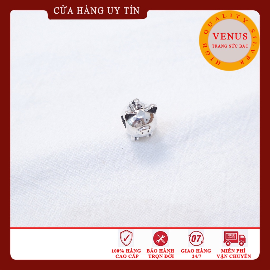 [Charm bạc 925 cao cấp] Charm bạc hình heo đất- Mã sản phẩm VENUSHD