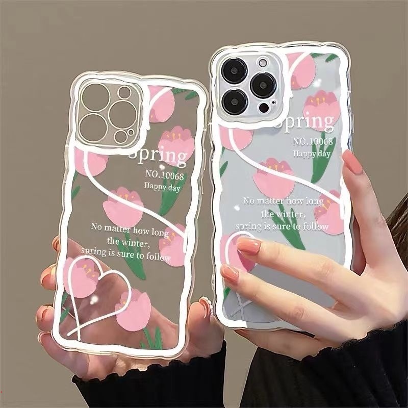 Ốp Điện Thoại Gel Silica Mềm Màu Trong Suốt Hình Hoa Hồng Dễ Thương Cho IPhone 13 12 11 Pro MAX X XR XS MAX 6 7 8 Plus