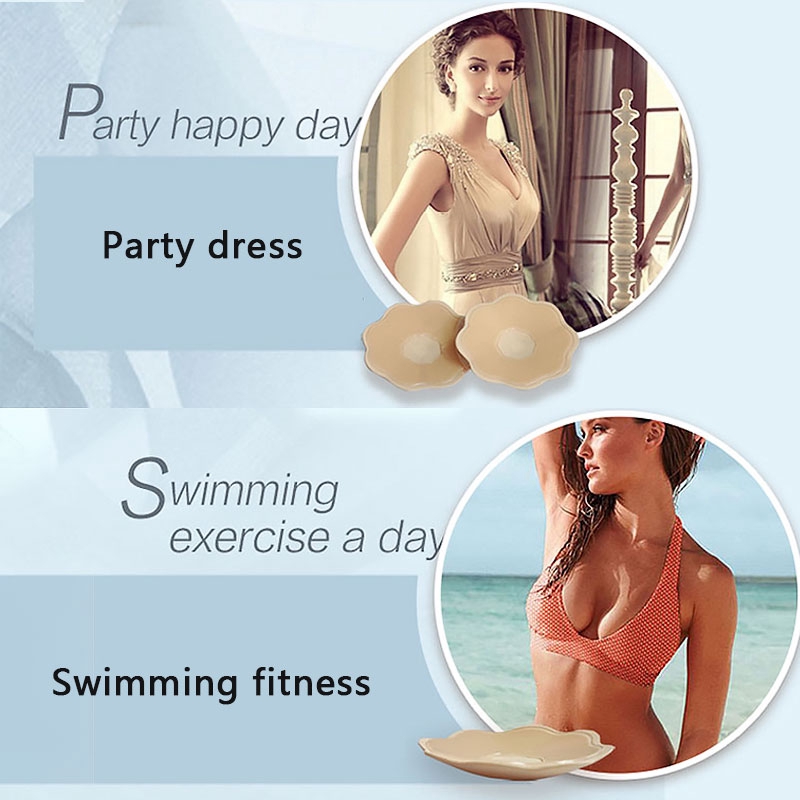 Cặp đệm ngực bằng silicone có thể tái sử dụng tiện lợi dành cho nữ