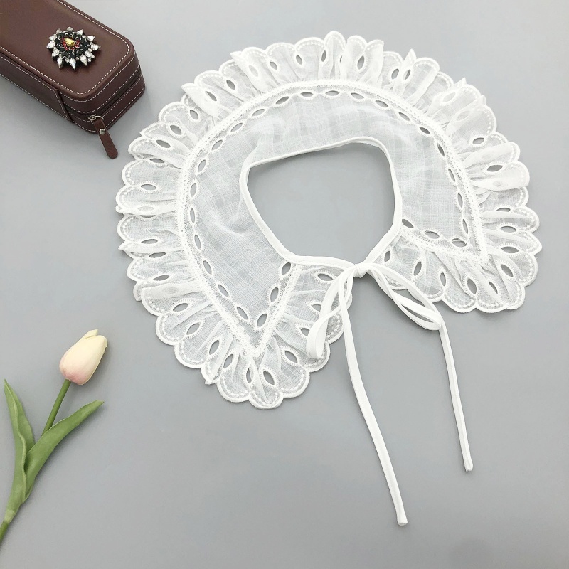 Cổ Áo Rời Thêu Họa Tiết Khoét Rỗng Trang Trí Có Thể Tháo Rời