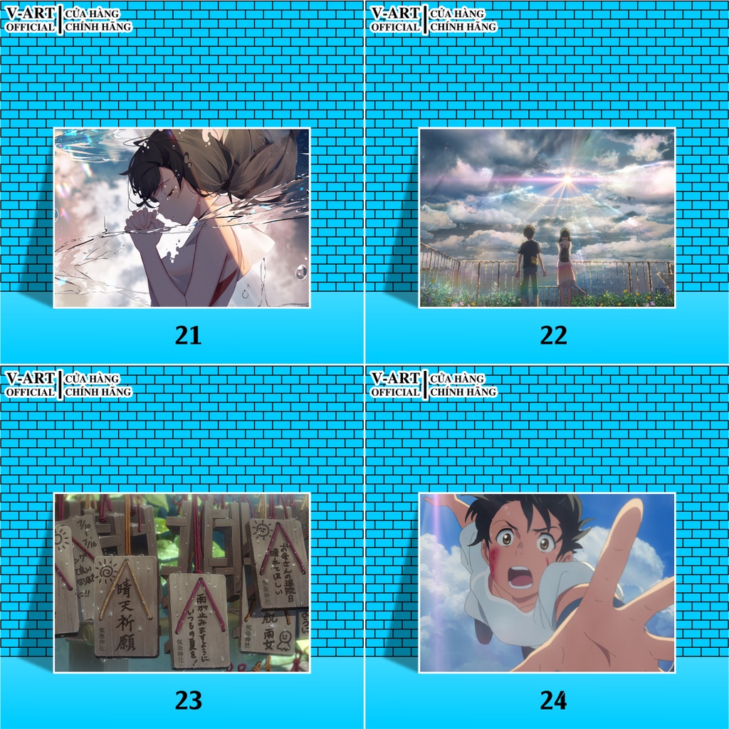 Postcard Cao Cấp - Poster Anime Tenki no Ko - Weathering With You - Đứa Con Của Thời Tiết By V-ART (2)