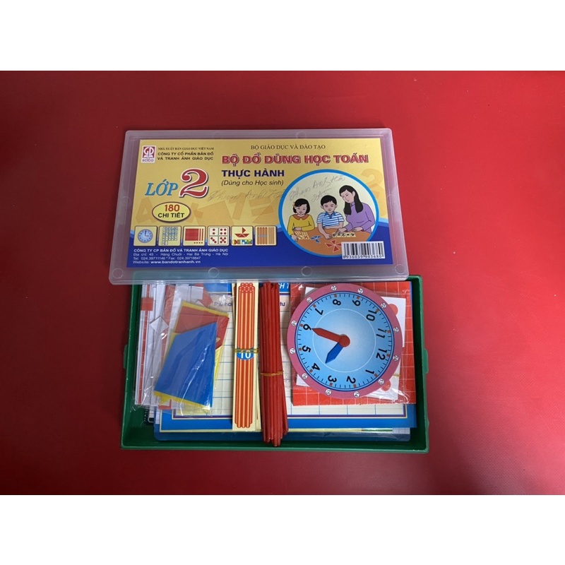 Bộ đồ dùng học toán lơp 2 Đã sử dụng, hàng y hình) vừa bán vừa cho cho bé cần
