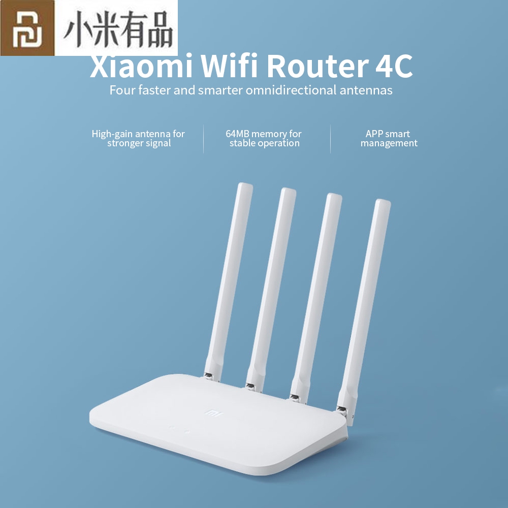 Bộ Khuếch Đại Sóng Wifi Xiaomi 4c 64 Ram 300mbps 2.4g 802.11 B / G / N 4