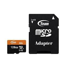 Thẻ nhớ micro SDXC Team 64GB 500x  80MB/s 10 UHS-I kèm Adapter (Đen cam) - Hàng chính hãng