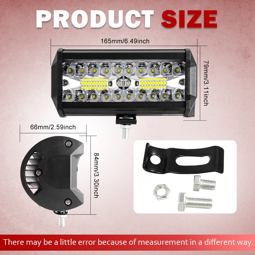 Đèn LED Trợ Sáng 120W 7inch Dành Cho Ô Tô / Xe Tải