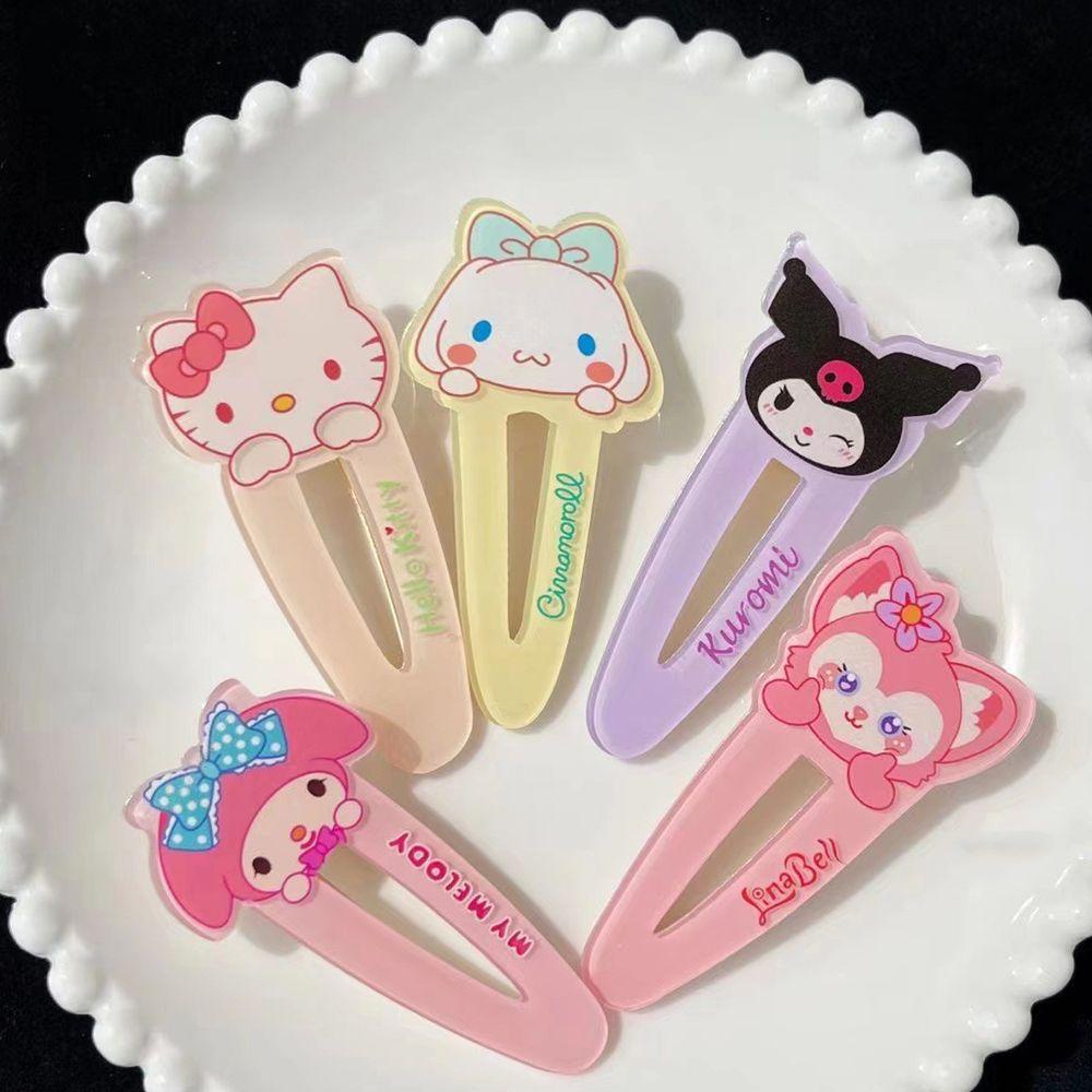 Kẹp Tóc Họa Tiết Hoạt Hình Kuromi Melody Đáng Yêu Thời Trang Hàn Quốc Cho Bé Gái VANES1