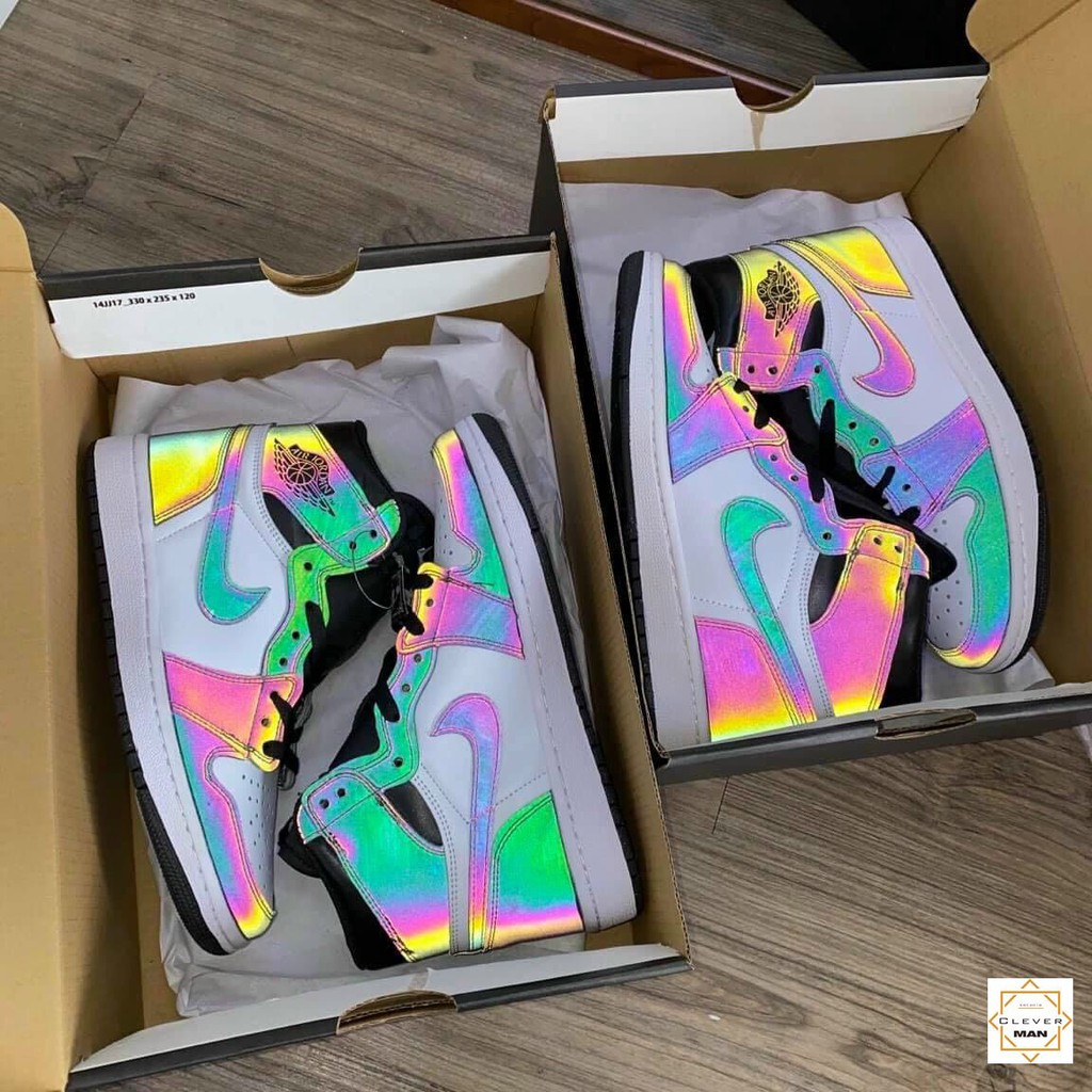 [Mã FAGREEN245 giảm tới 30K đơn 99K] (FREESHIP) Giày thể thao AIR JORDAN 1 Retro High Chameleon Phản quang | BigBuy360 - bigbuy360.vn