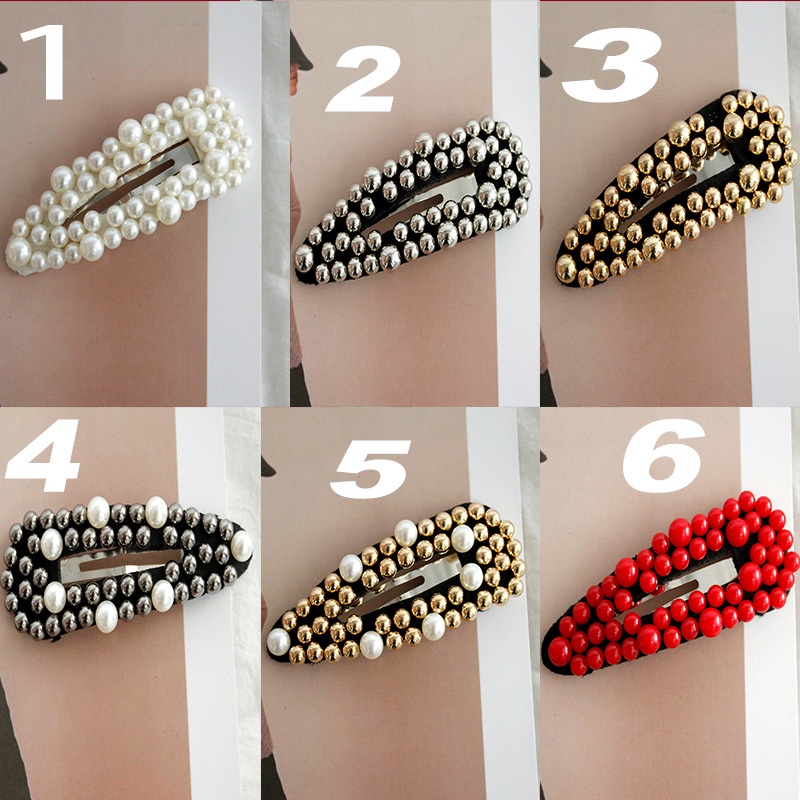 Kẹp Tóc Mái Hàn Quốc đính Ngọc Trai - Phụ kiện tóc