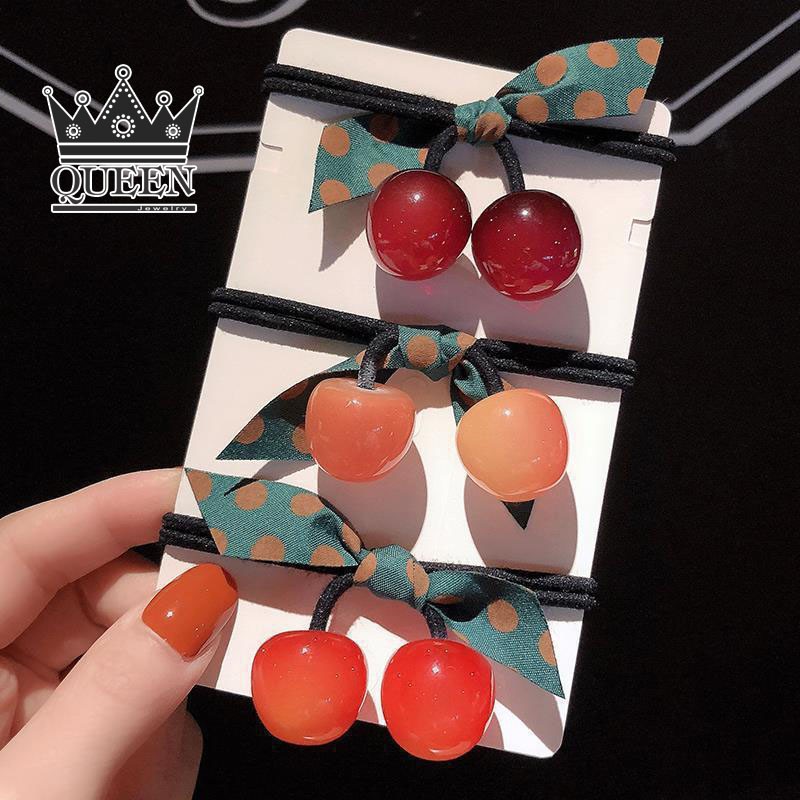 Dây buộc tóc, cột tóc trái cherry nhiều màu siêu hót kiểu hàn quốc