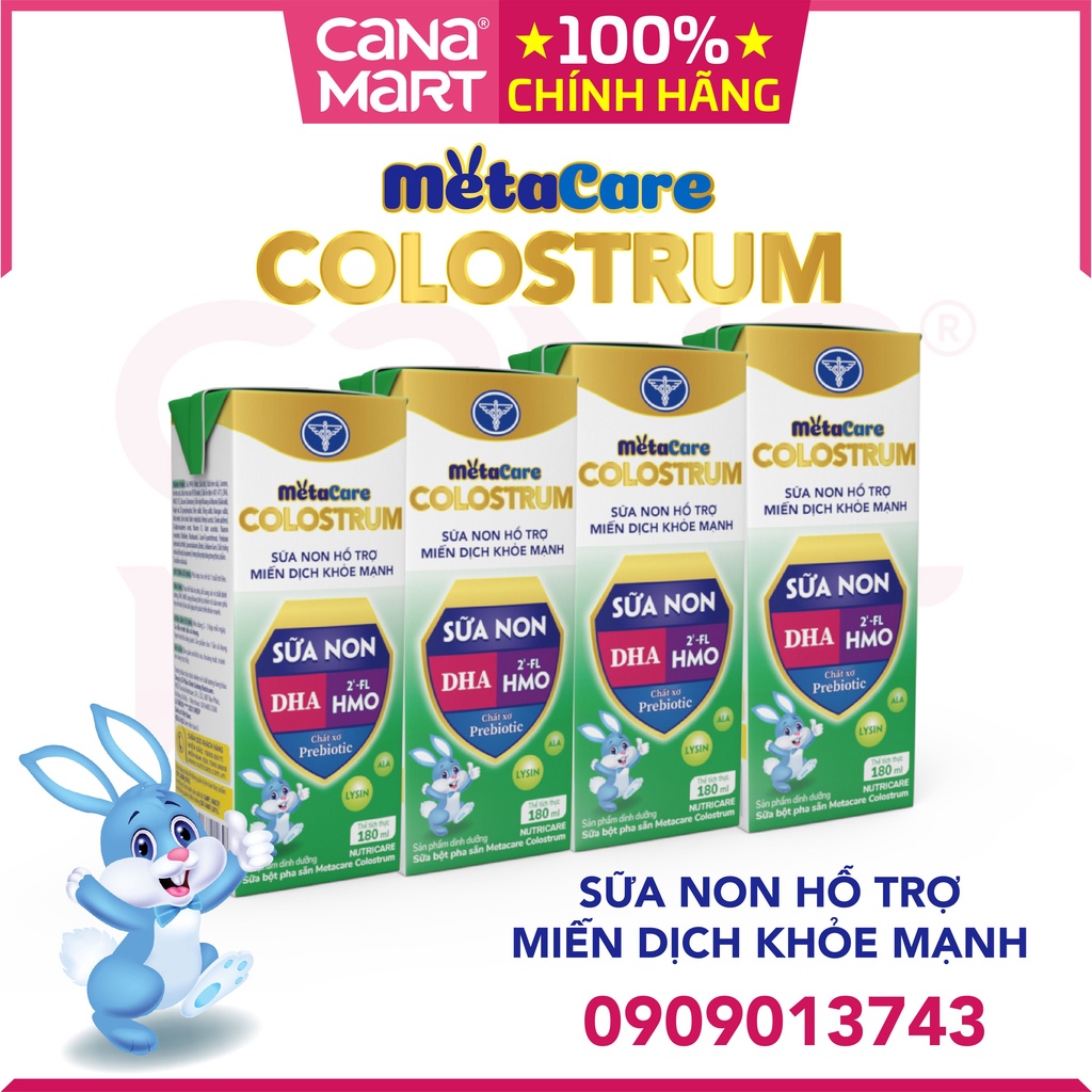 Thùng sữa nước Metacare COLOSTRUM sữa non hỗ trợ miễn dịch (180ml)